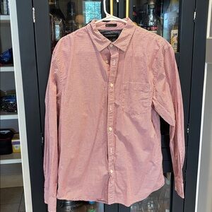 Banana Republic Red and White Plaid Shirt